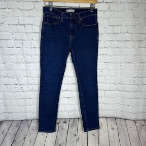Madewell Women’s 9” Mid Rise skinny Jeans Medium Wash size 27P style MB016